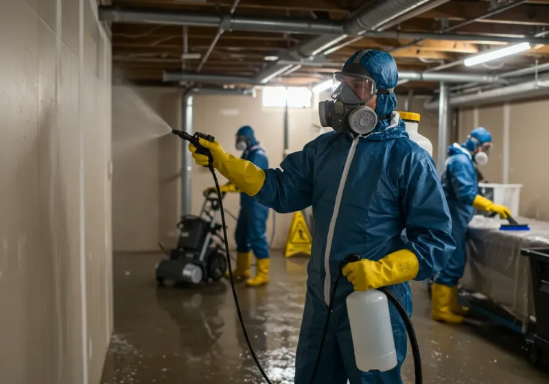 Basement Sanitization and Antimicrobial Treatment process in Florence, AL