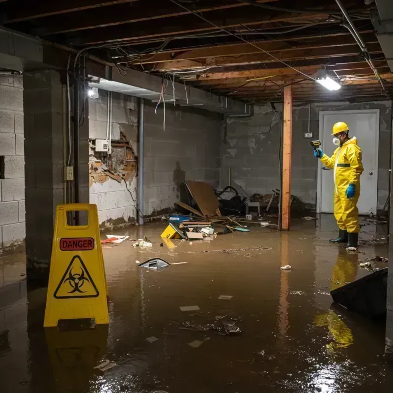 Flooded Basement Electrical Hazard in Florence, AL Property